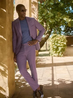 Pakken*Next - Slim Fit Signature Cerutti 100% Italian Wool Suit Jacket Roze