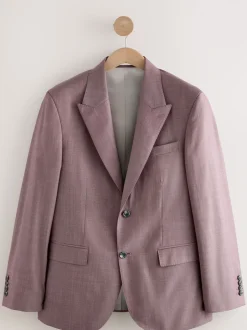 Pakken*Next - Slim Fit Signature Cerutti 100% Italian Wool Suit Jacket Roze