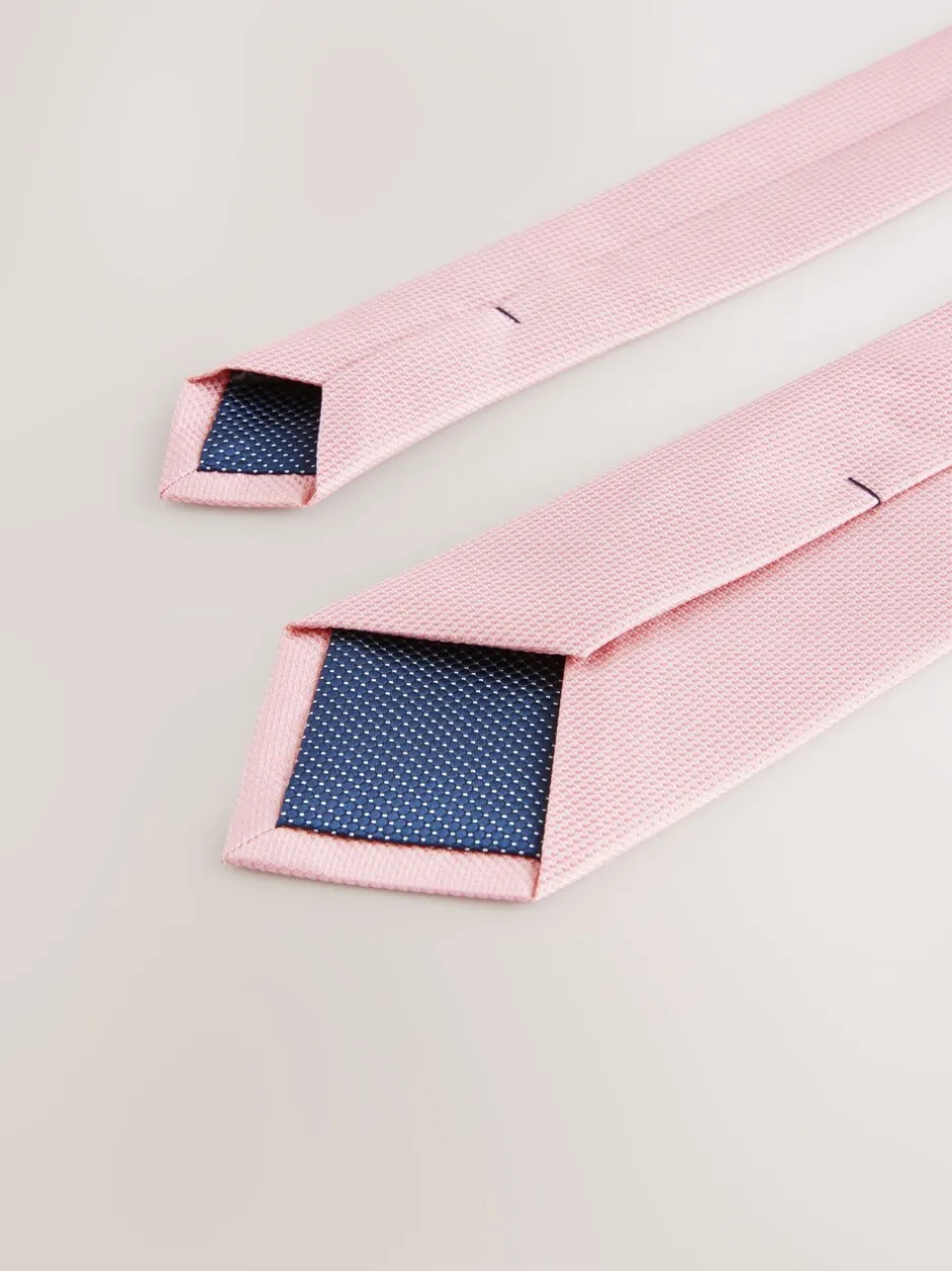 Stropdassen En Pochets*Next Roze - Smal - Stropdas met textuur