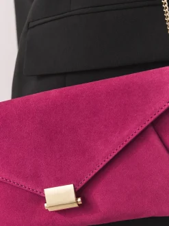 Tassen En Portemonnees*Next Roze - Suède clutch
