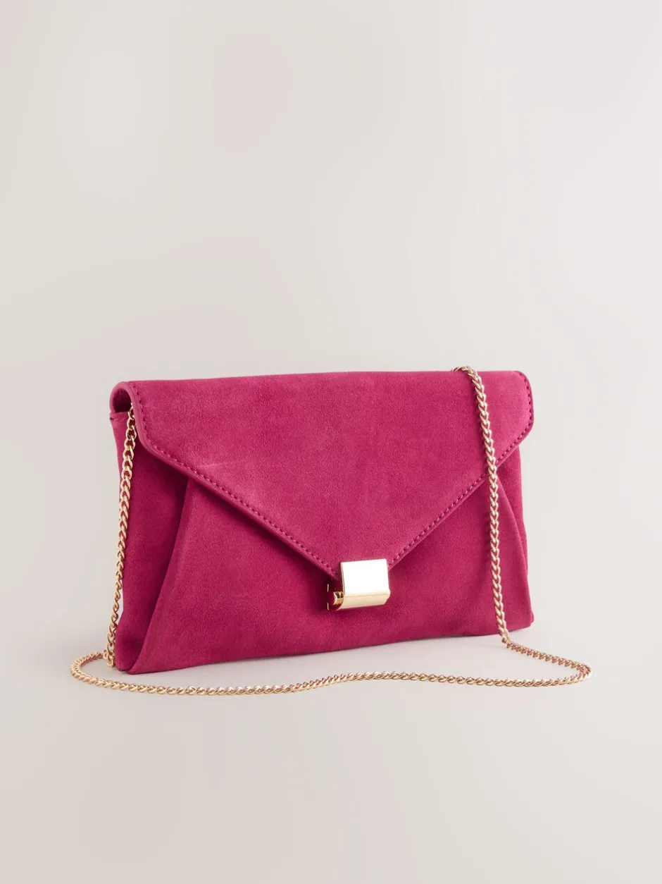 Tassen En Portemonnees*Next Roze - Suède clutch