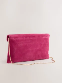 Tassen En Portemonnees*Next Roze - Suède clutch