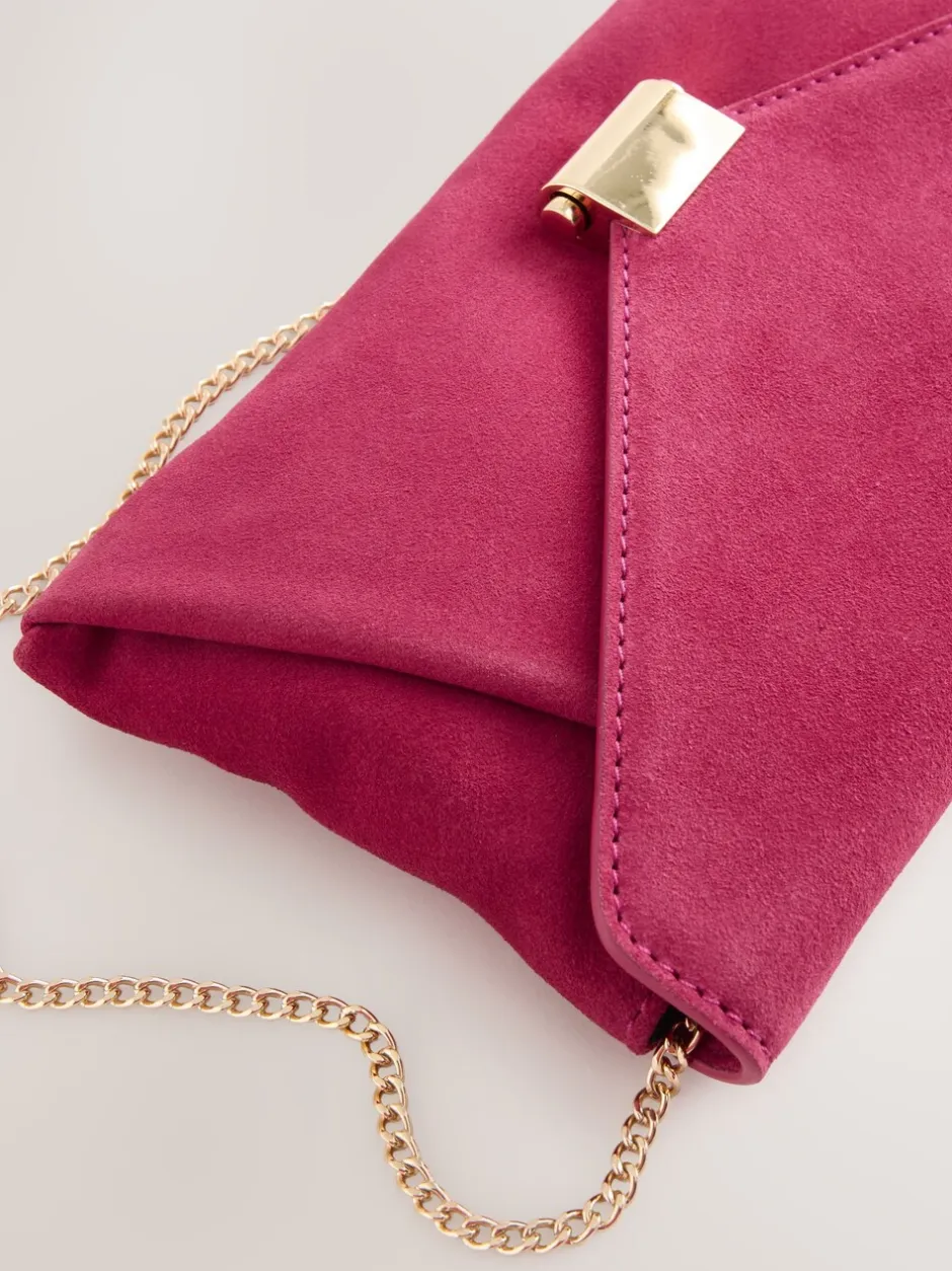 Tassen En Portemonnees*Next Roze - Suède clutch