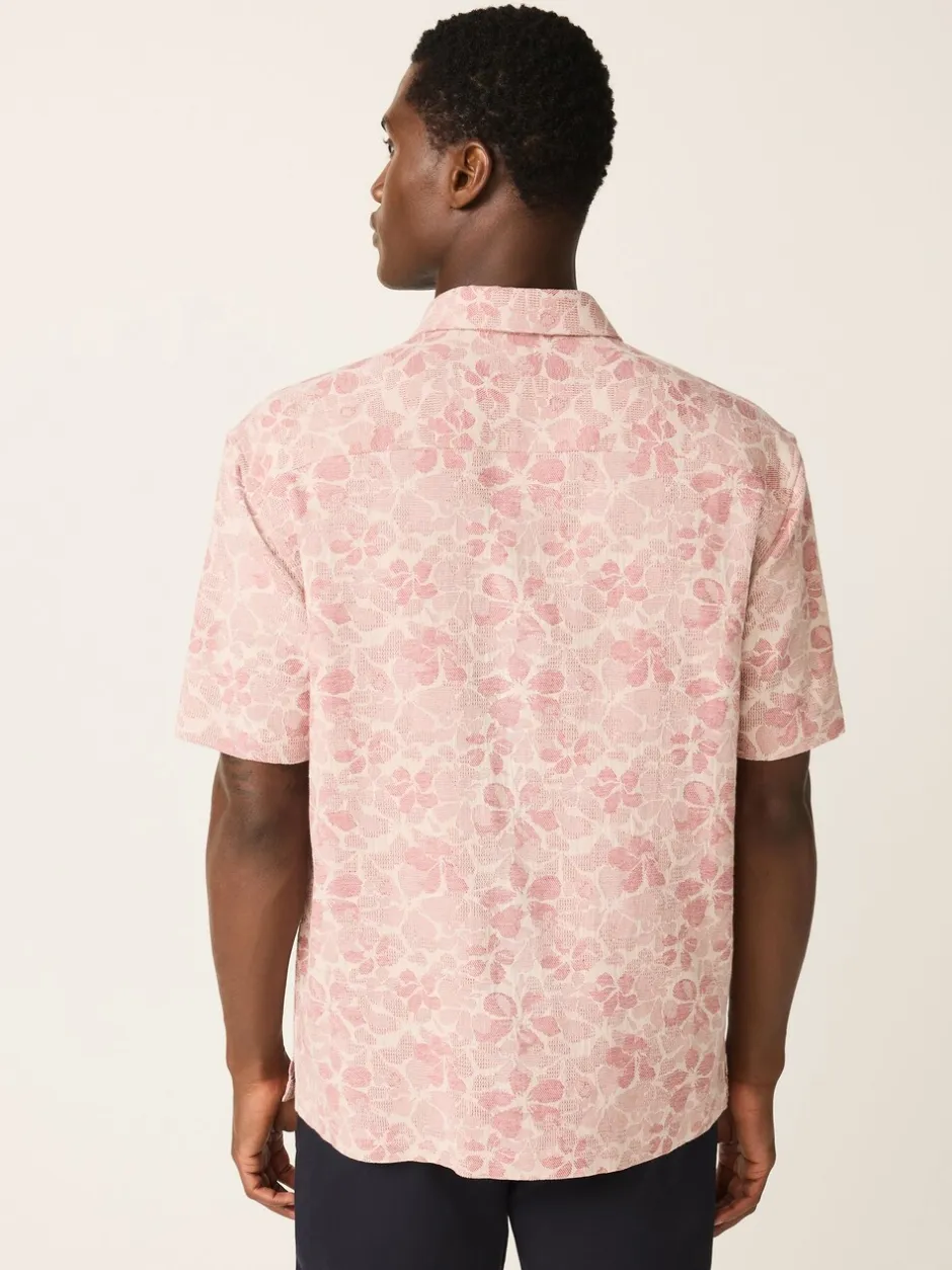 Shirts|Next - Textured Floral Print Short Sleeve Shirt Roze