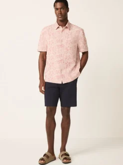Shirts|Next - Textured Floral Print Short Sleeve Shirt Roze