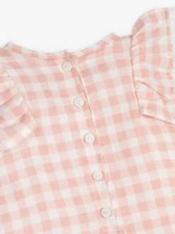 Jumpsuits En Playsuits|The Little Tailor - Mousseline babyplaysuit van 100% katoen Roze