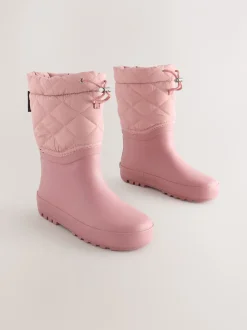 Laarzen|Next Roze - Thinsulate gevoerde regenlaarzen met rand