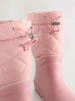 Laarzen|Next Roze - Thinsulate gevoerde regenlaarzen met rand