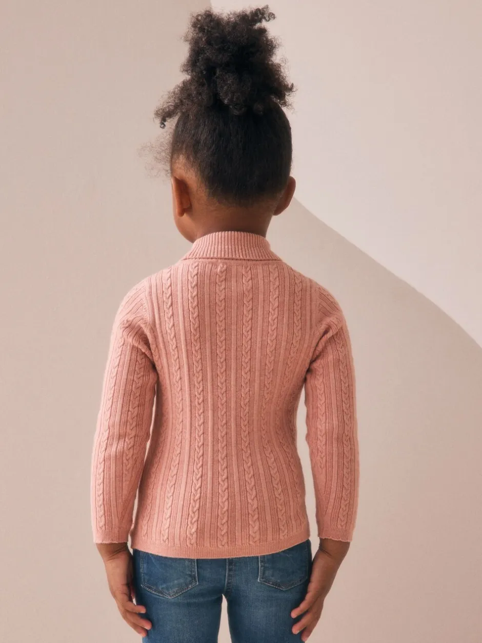 Gebreide Kleding*Next Roze - Trui met rolkraag (3 mnd-10 jr)