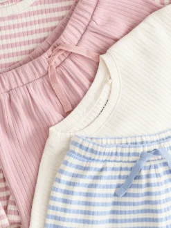 Sets En Combisets|Tops|Next Roze - T-shirt en shorts verpakking van 2 stuks (3 mnd - 7 jr)