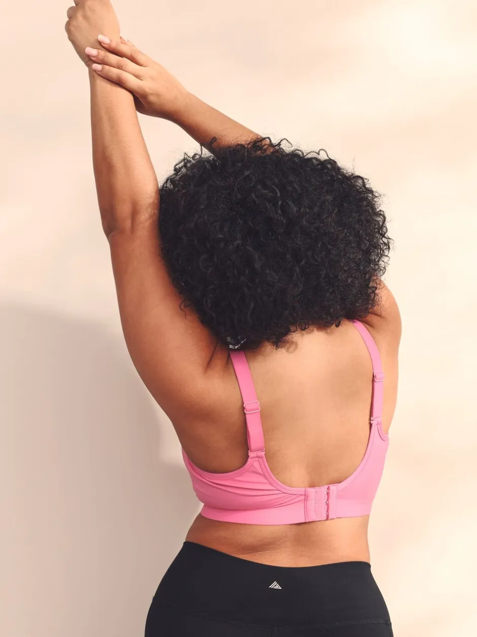 Beha's|Sportkleding|Next - Ultimate Support Non Pad Minimising Bedrade Dry Tech Hoge impact Sportbeha Roze