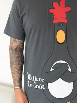 Pyjama's|Vanilla Underground - Wallace And Gromit herenpyjama's van 100% katoen Roze