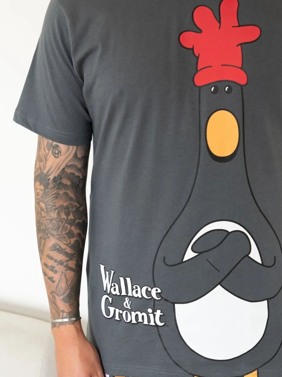 Pyjama's|Vanilla Underground - Wallace And Gromit herenpyjama's van 100% katoen Roze