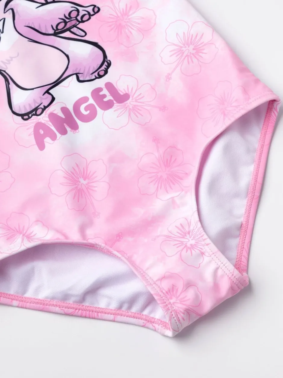 Badkleding*Vanilla Underground - Meisjes Disney Lilo & Stitch Multicolour Stitch Zwempak Roze