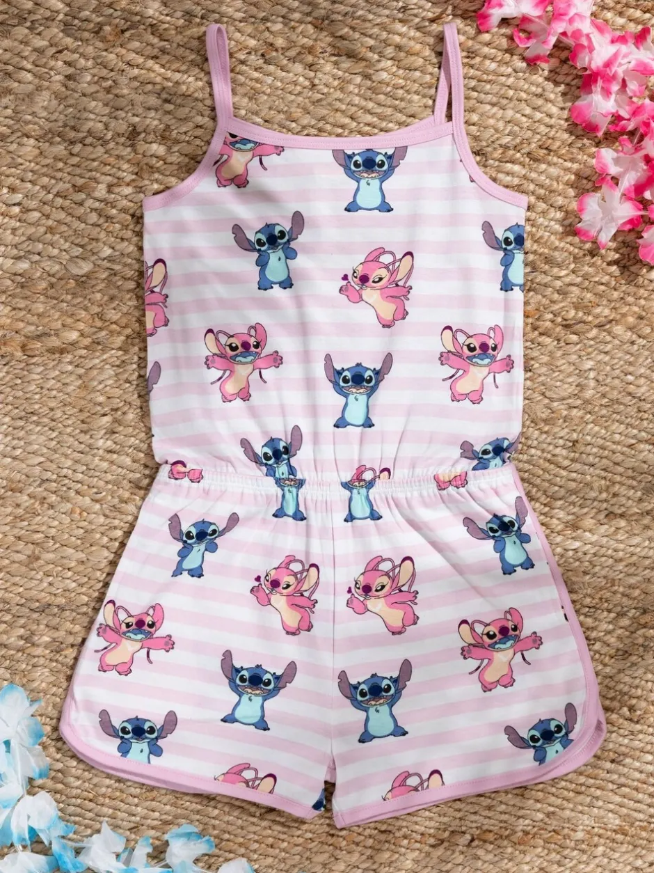 Jumpsuits En Playsuits*Vanilla Underground - Disney Stitch mouwloos speelpakje voor meisjes Roze