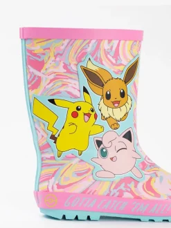 Laarzen*Vanilla Underground - Kids Pokemon Wellies with Handles Roze