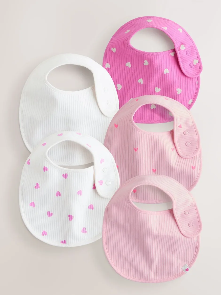 Slabbetjes*Next Roze - Verpakking met 5 babyslabbetjes