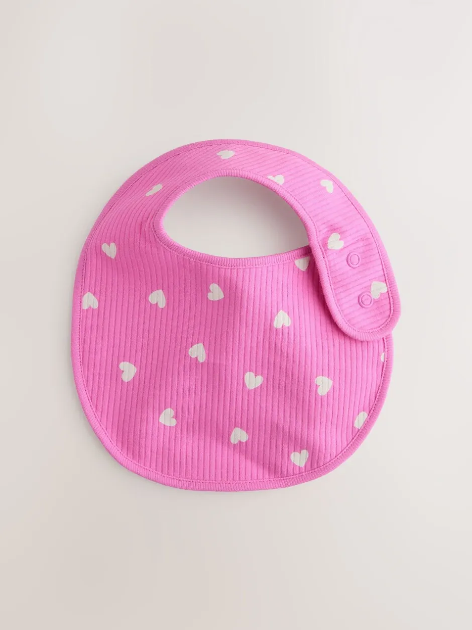 Slabbetjes*Next Roze - Verpakking met 5 babyslabbetjes