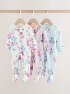 Babypakjes En Babypyjama's|Next Roze - Verpakking van 3 babypyjama's met tweewegrits (0-2 jr)