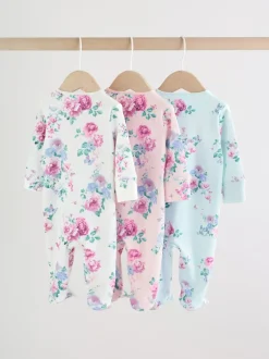 Babypakjes En Babypyjama's|Next Roze - Verpakking van 3 babypyjama's met tweewegrits (0-2 jr)