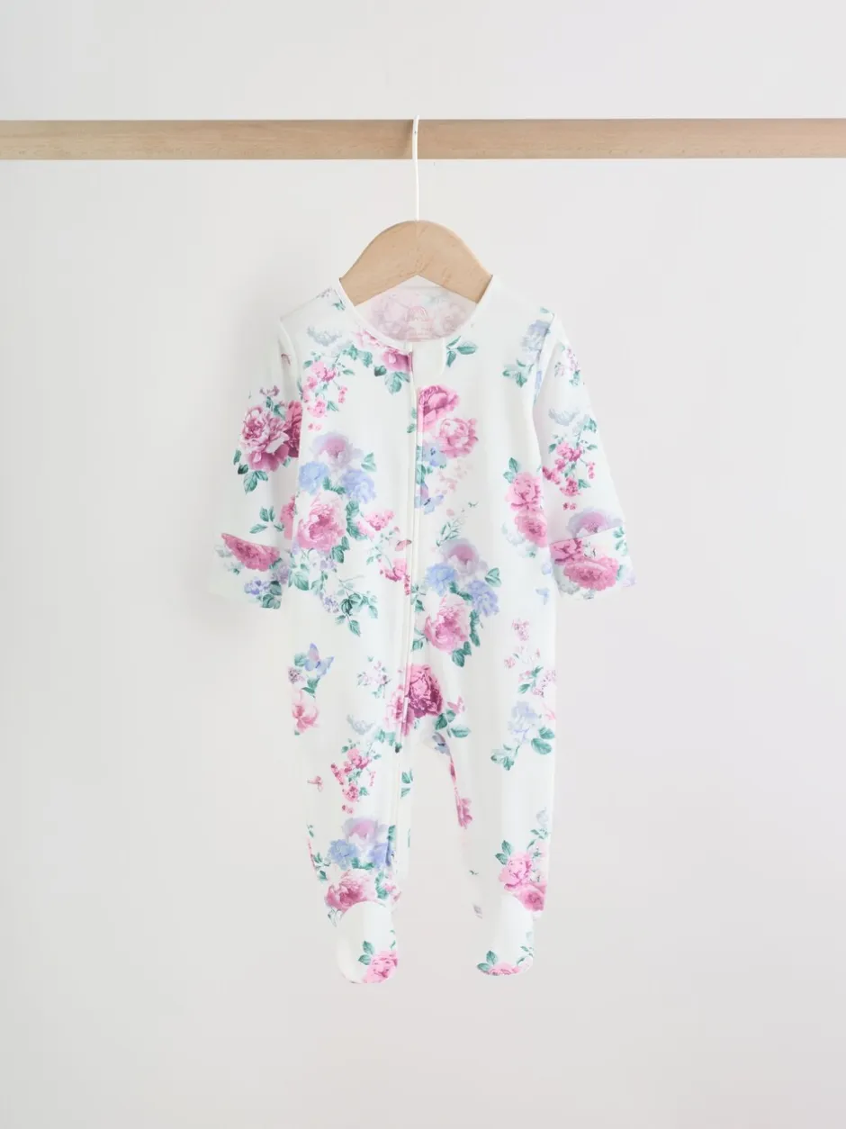 Babypakjes En Babypyjama's|Next Roze - Verpakking van 3 babypyjama's met tweewegrits (0-2 jr)