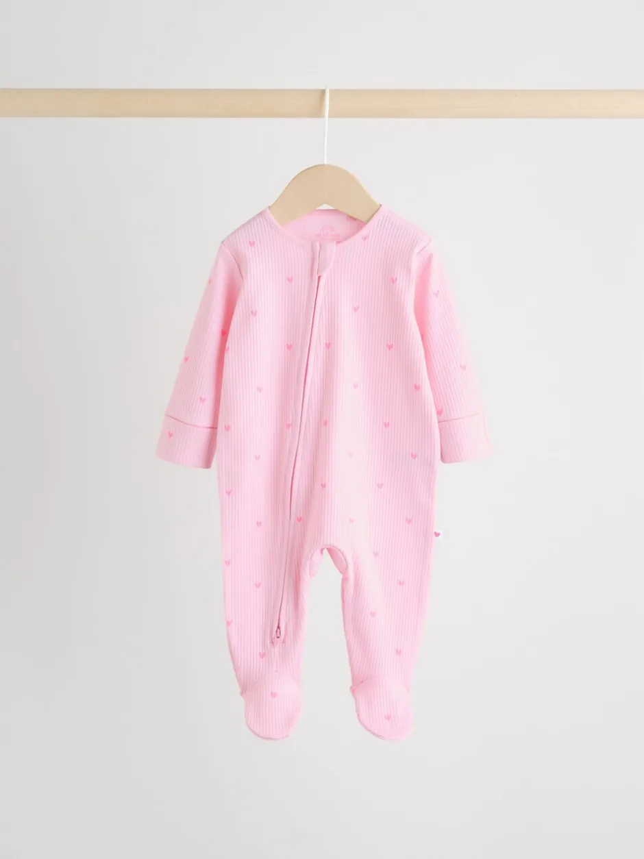 Babypakjes En Babypyjama's*Next Roze - Verpakking van 3 babypyjama's met tweewegrits (0-2jr)