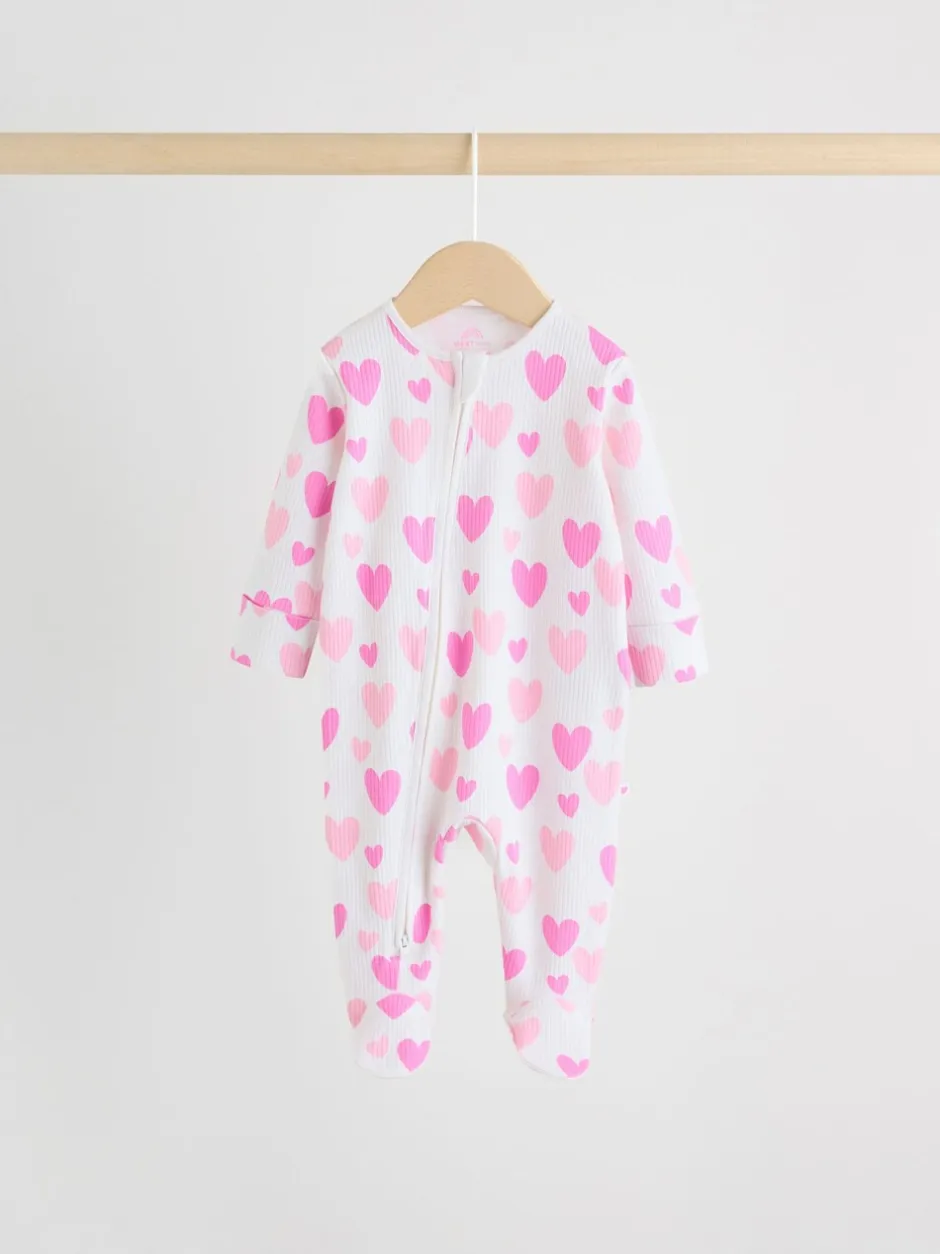 Babypakjes En Babypyjama's*Next Roze - Verpakking van 3 babypyjama's met tweewegrits (0-2jr)
