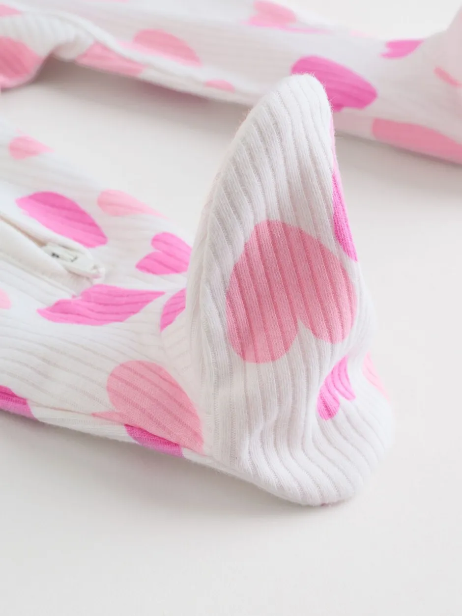 Babypakjes En Babypyjama's*Next Roze - Verpakking van 3 babypyjama's met tweewegrits (0-2jr)