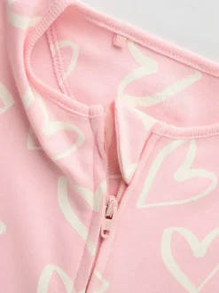 Multipacks|Babypakjes En Babypyjama's|Next - Verpakking van 4 Baby pyjama's met tweewegrits en Print (0mnd -3jr) Roze
