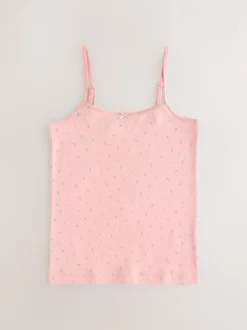 Alle Ondergoed*Next - Verpakking van 3 cami topjes met bandjes en print (1,5 - 16 jr) Roze