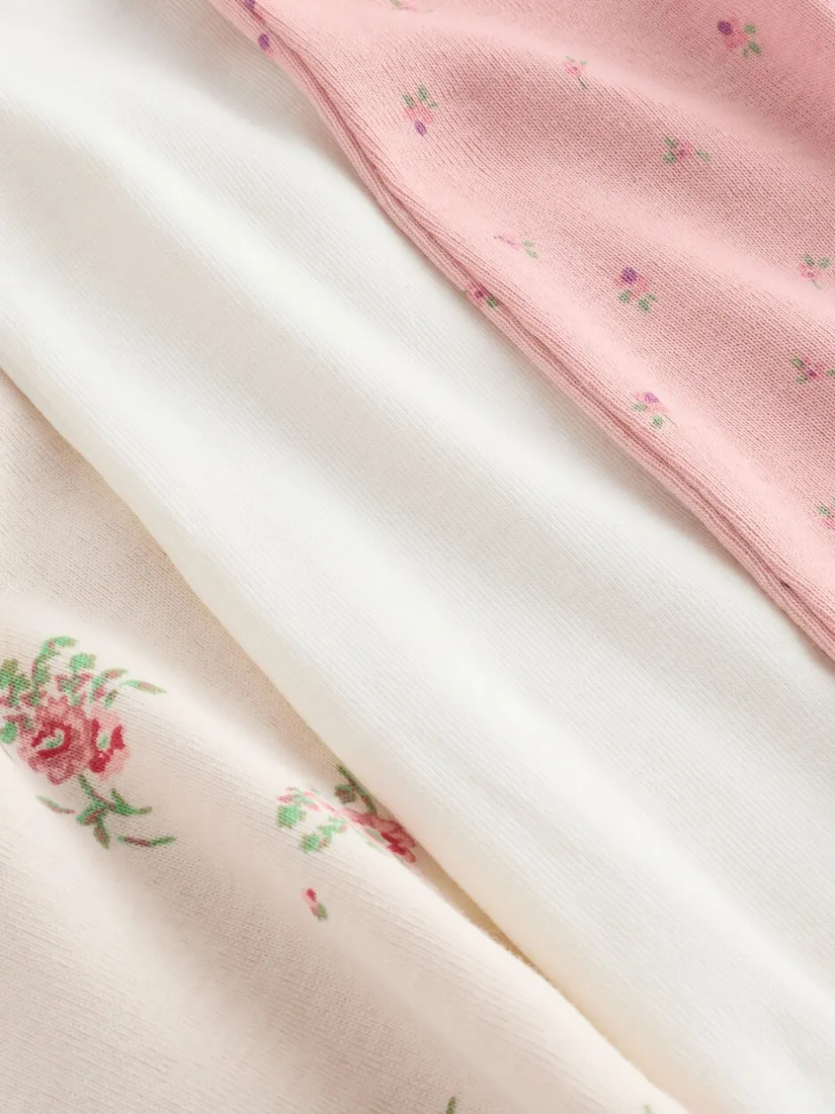 Alle Ondergoed*Next - Verpakking van 3 cami topjes met bandjes en print (1,5 - 16 jr) Roze