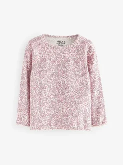 Tops|Multipacks*Next - Verpakking van 5 geribbelde tops met lange mouwen (3mnd -7jaar) Roze