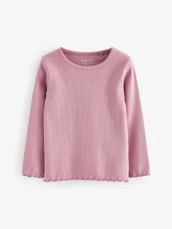 Tops|Multipacks*Next - Verpakking van 5 geribbelde tops met lange mouwen (3mnd -7jaar) Roze