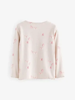 Tops|Multipacks*Next - Verpakking van 5 geribbelde tops met lange mouwen (3mnd -7jaar) Roze