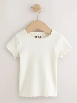 Tops|Tops*Next Roze - Verpakking van 5 geribbelde tops met korte mouwen (3mnd -7jaar)