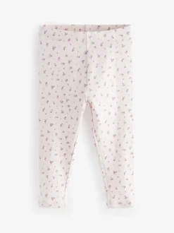 Multipacks|Broeken En Leggings|Next - Verpakking van 5 geribbelde Leggings (3mnd -7jr) Roze