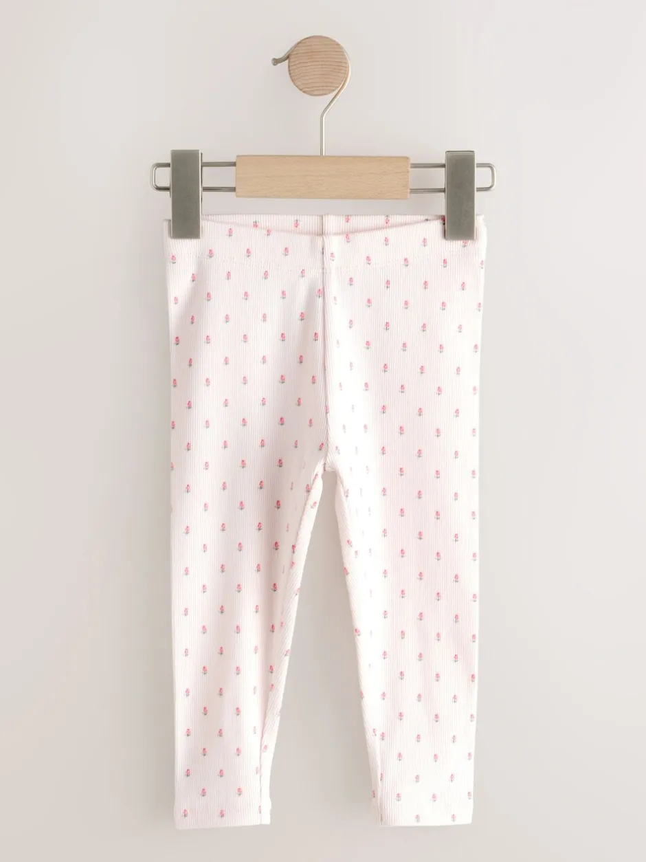 Broeken En Leggings*Next Roze - Verpakking van 5 geribbelde Leggings (3mnd -7jr)