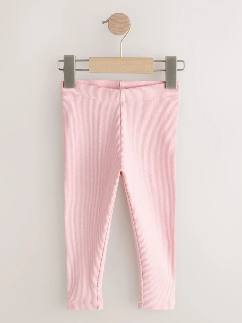 Broeken En Leggings*Next Roze - Verpakking van 5 geribbelde Leggings (3mnd -7jr)