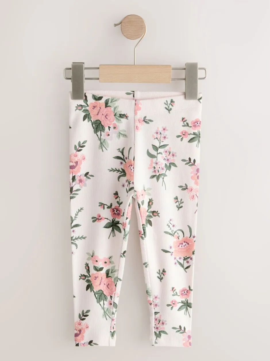 Broeken En Leggings*Next Roze - Verpakking van 5 geribbelde Leggings (3mnd -7jr)