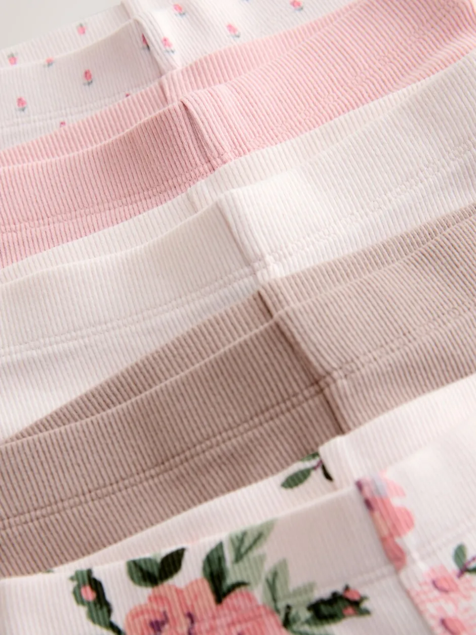 Broeken En Leggings*Next Roze - Verpakking van 5 geribbelde Leggings (3mnd -7jr)