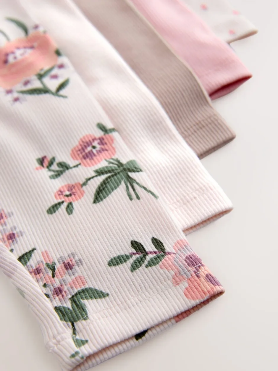 Broeken En Leggings*Next Roze - Verpakking van 5 geribbelde Leggings (3mnd -7jr)