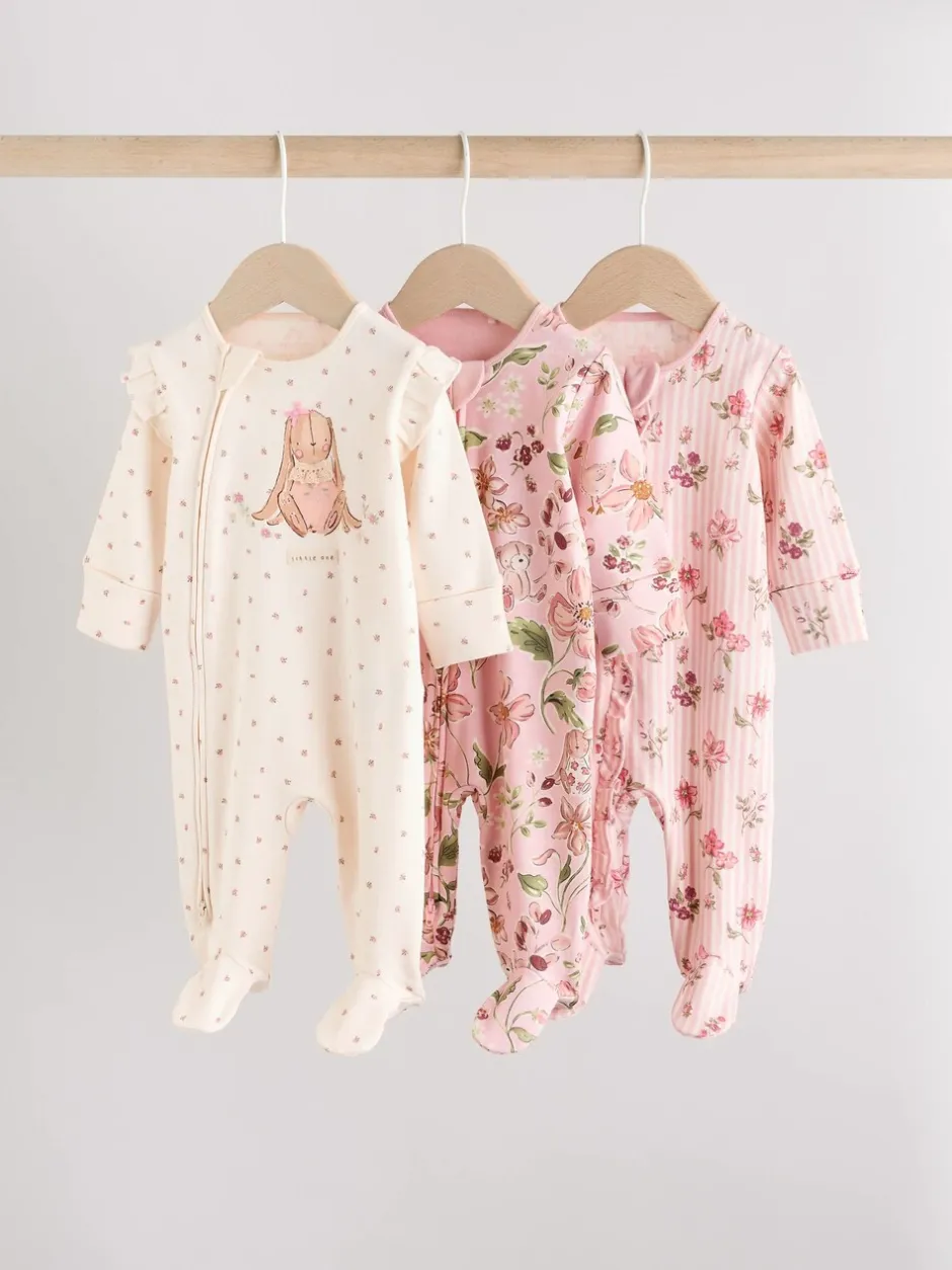 Multipacks|Babypakjes En Babypyjama's*Next Roze - 2-weg slaappakjes met ritssluiting, set van 3 (0-2jr)