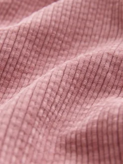 Broeken|Next Roze - Wijde pijpen zachte corduroy broeken