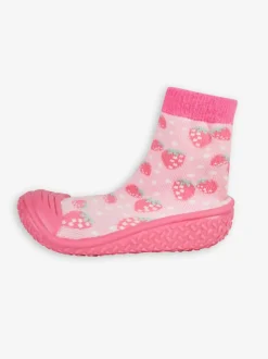 Pantoffels*Jojo Maman Bébé - - Indoor pantoffelsokken voor binnen Roze aardbei