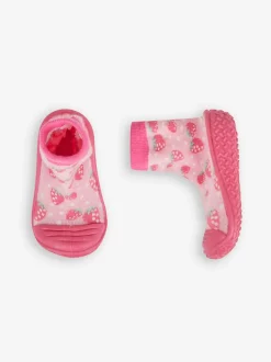 Pantoffels*Jojo Maman Bébé - - Indoor pantoffelsokken voor binnen Roze aardbei
