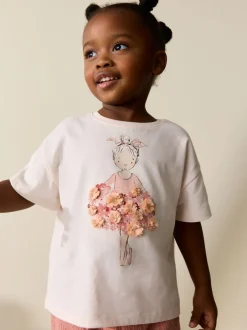 Tops|T-Shirts*Next - T-shirt met korte mouwen (3 mnd-7 jr) Roze ballerina
