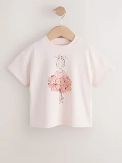 Tops|T-Shirts*Next - T-shirt met korte mouwen (3 mnd-7 jr) Roze ballerina