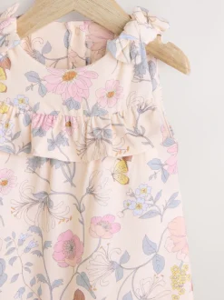 Tuinbroeken|Next - Babyromper met lange pijpen (0 mnd - 3 jr) Roze bloemen