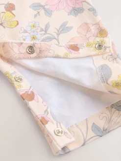 Tuinbroeken|Next - Babyromper met lange pijpen (0 mnd - 3 jr) Roze bloemen