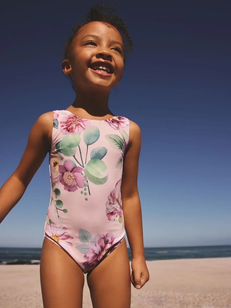 Badkleding|Badkleding*Next - Badpak (3 mnd-7 jr) Roze bloemen